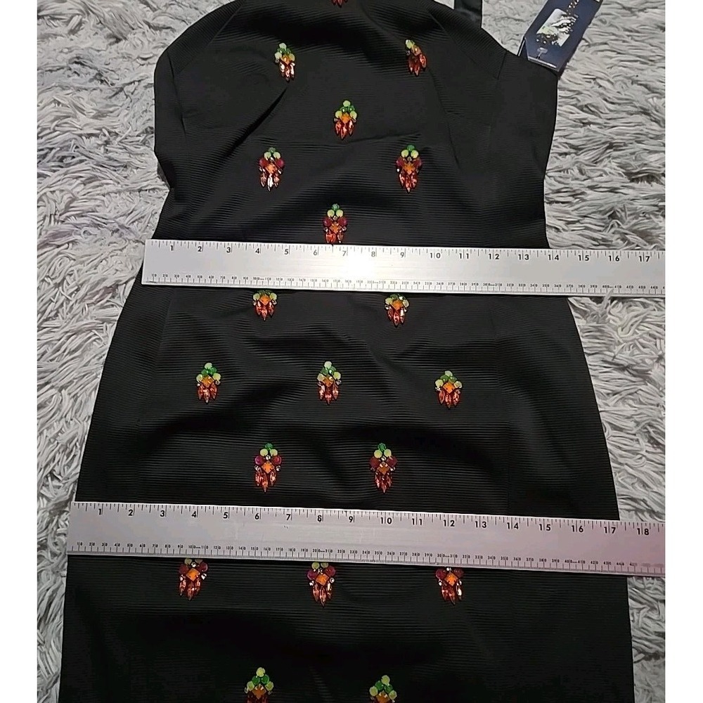 Shoshanna Black Midi Dress with Subtle Red Details - Picture 9 of 10